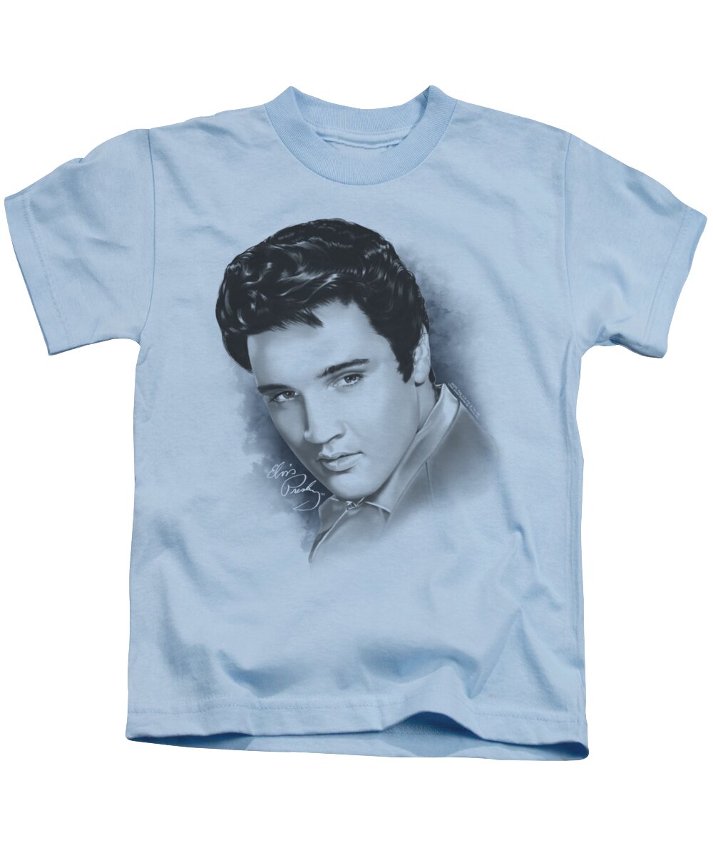  Kids T-Shirt featuring the digital art Elvis - Dreamy by Brand A