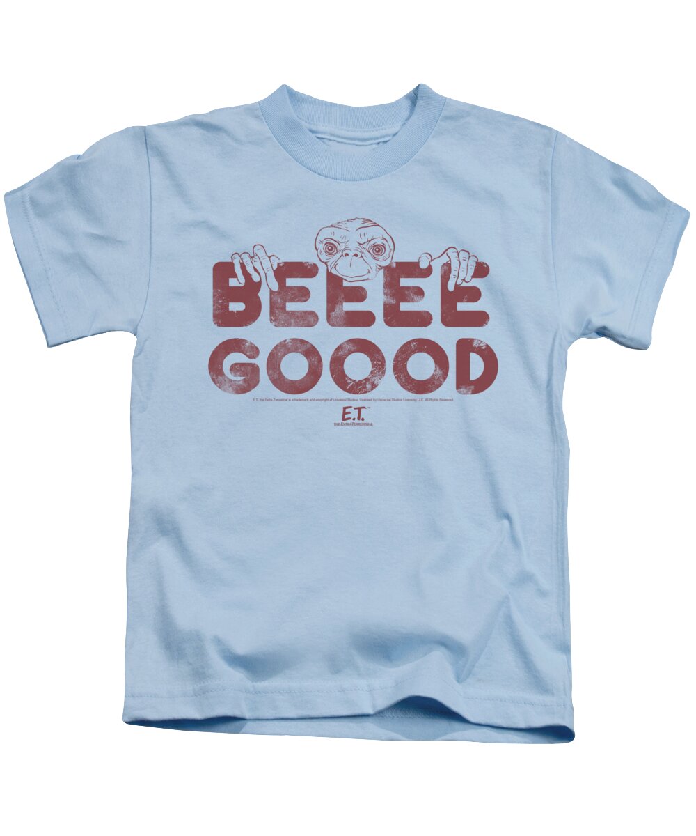 Et Kids T-Shirt featuring the digital art Et - Be Good by Brand A