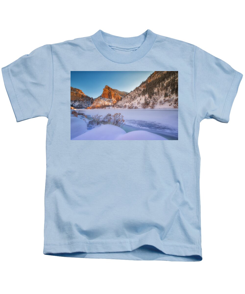 Landscape Kids T-Shirt featuring the photograph Glenwood Springs Morning by Darren White