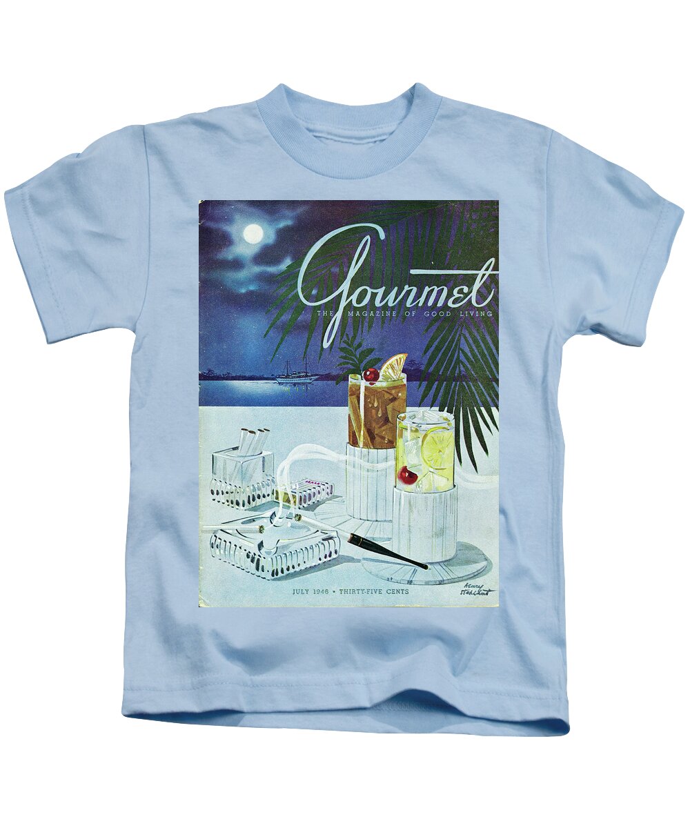 Boat Kids T-Shirt featuring the photograph Gourmet Cover Of Cocktails by Henry Stahlhut
