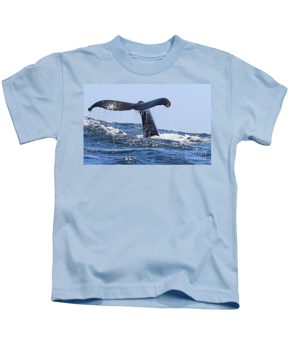 Whale Kids T-Shirt featuring the photograph Graceful Giant by Kris Hiemstra
