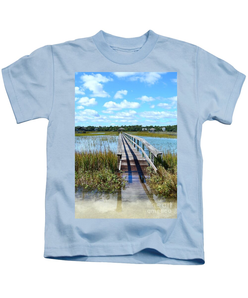 Scenic Kids T-Shirt featuring the photograph High Tide At Pawleys Island by Kathy Baccari
