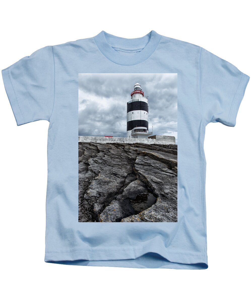 Hook Kids T-Shirt featuring the photograph Hook Head Lighthouse by Nigel R Bell
