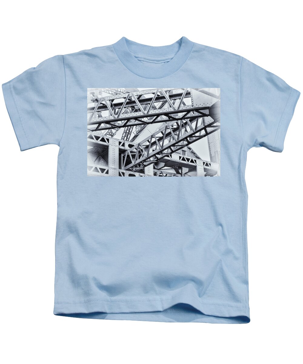 India Kids T-Shirt featuring the photograph Howrah Bridge by Scott Wyatt