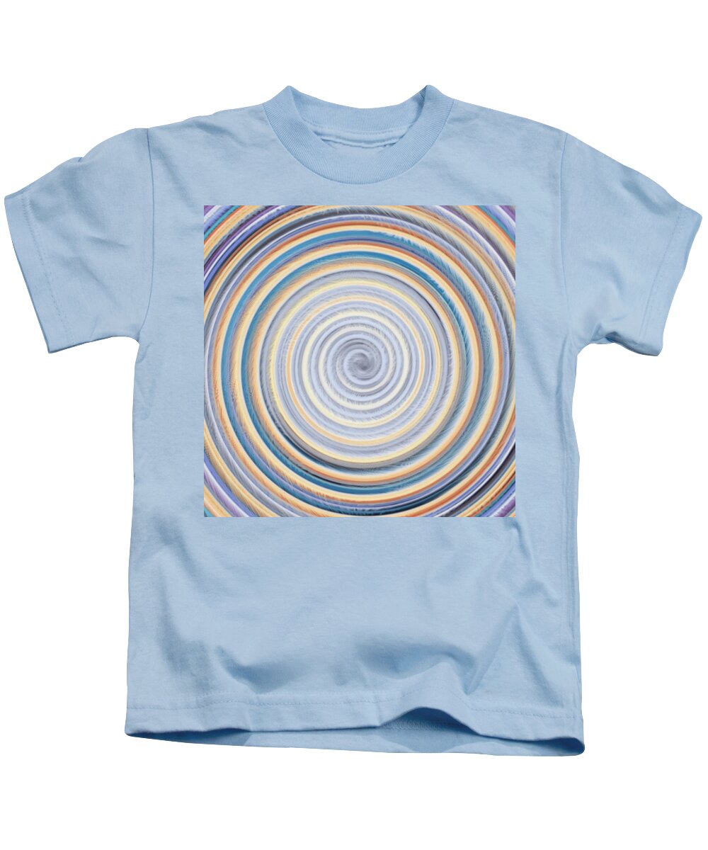 Abstract Kids T-Shirt featuring the painting In Circles by Helena Tiainen