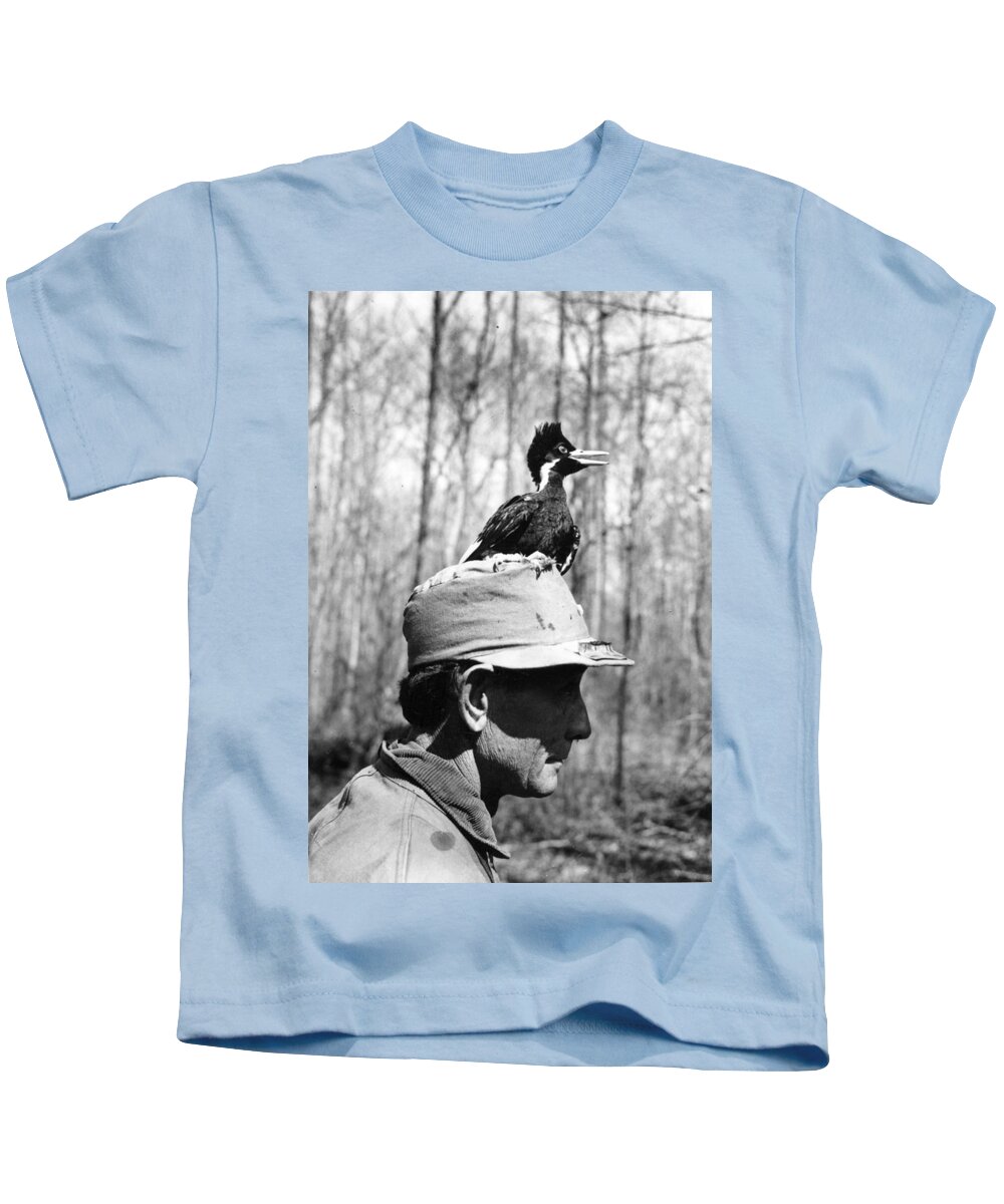 Bird Kids T-Shirt featuring the photograph Ivory-billed Woodpecker Nestling by James T. Tanner