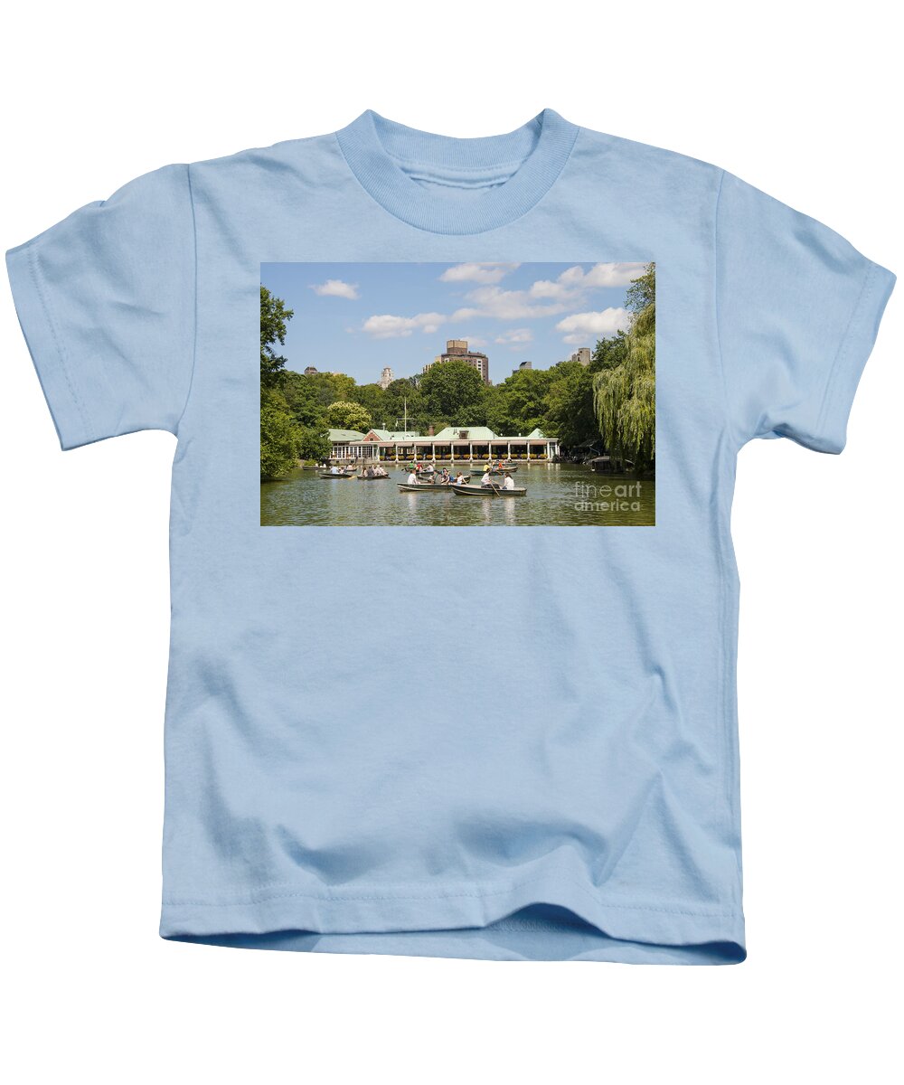 New York City Kids T-Shirt featuring the photograph Loeb Boathouse by Bob Phillips