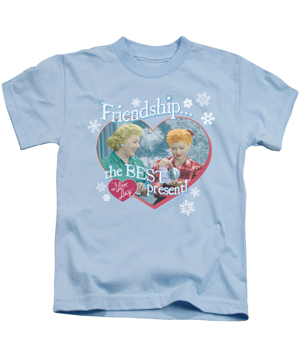 I Love Lucy Kids T-Shirt featuring the digital art Lucy - The Best Present by Brand A