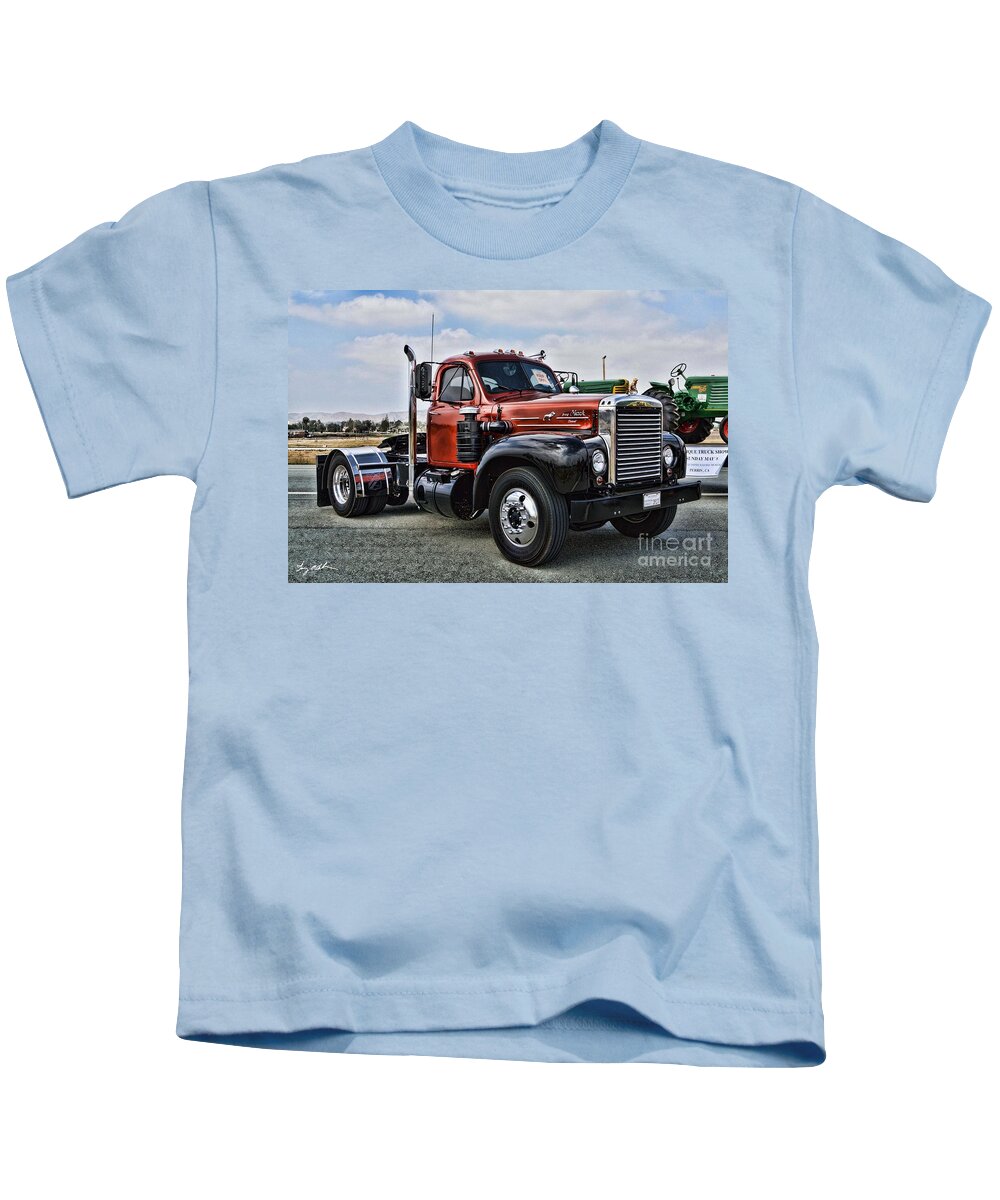 Mack Kids T-Shirt featuring the photograph Mack Truck by Tommy Anderson