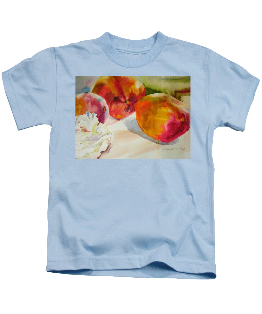 Art Kids T-Shirt featuring the painting Mangoes by Julianne Felton