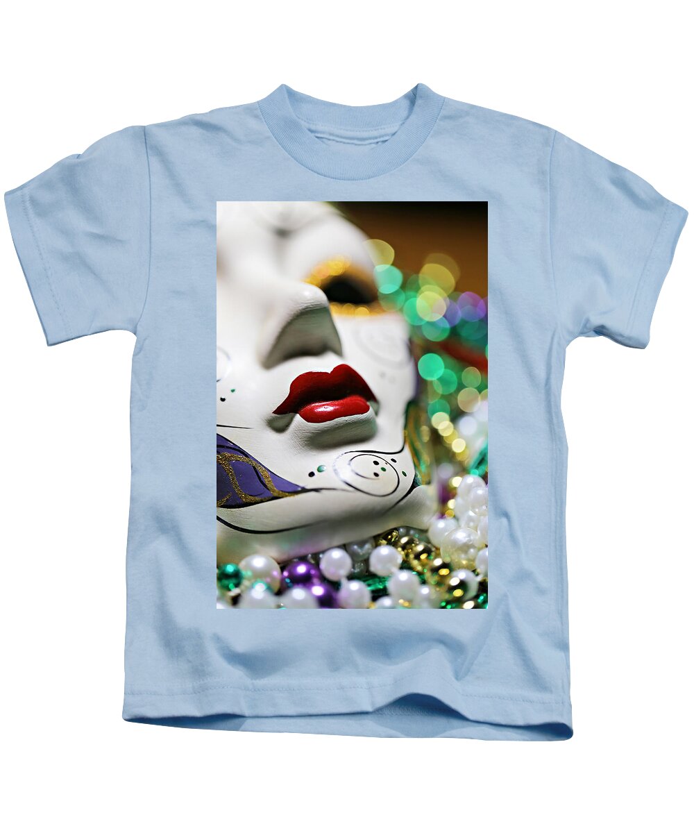 Beads Kids T-Shirt featuring the photograph Mardi Gras II by Trish Mistric