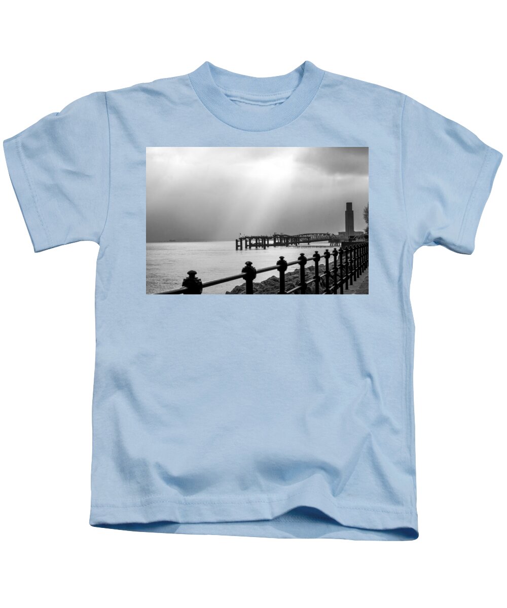 Boat Kids T-Shirt featuring the photograph Mersey Halo by Spikey Mouse Photography