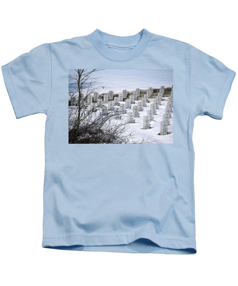 Ohio Kids T-Shirt featuring the photograph Ohio Western Reserve National Cemetary by Ellen Cotton