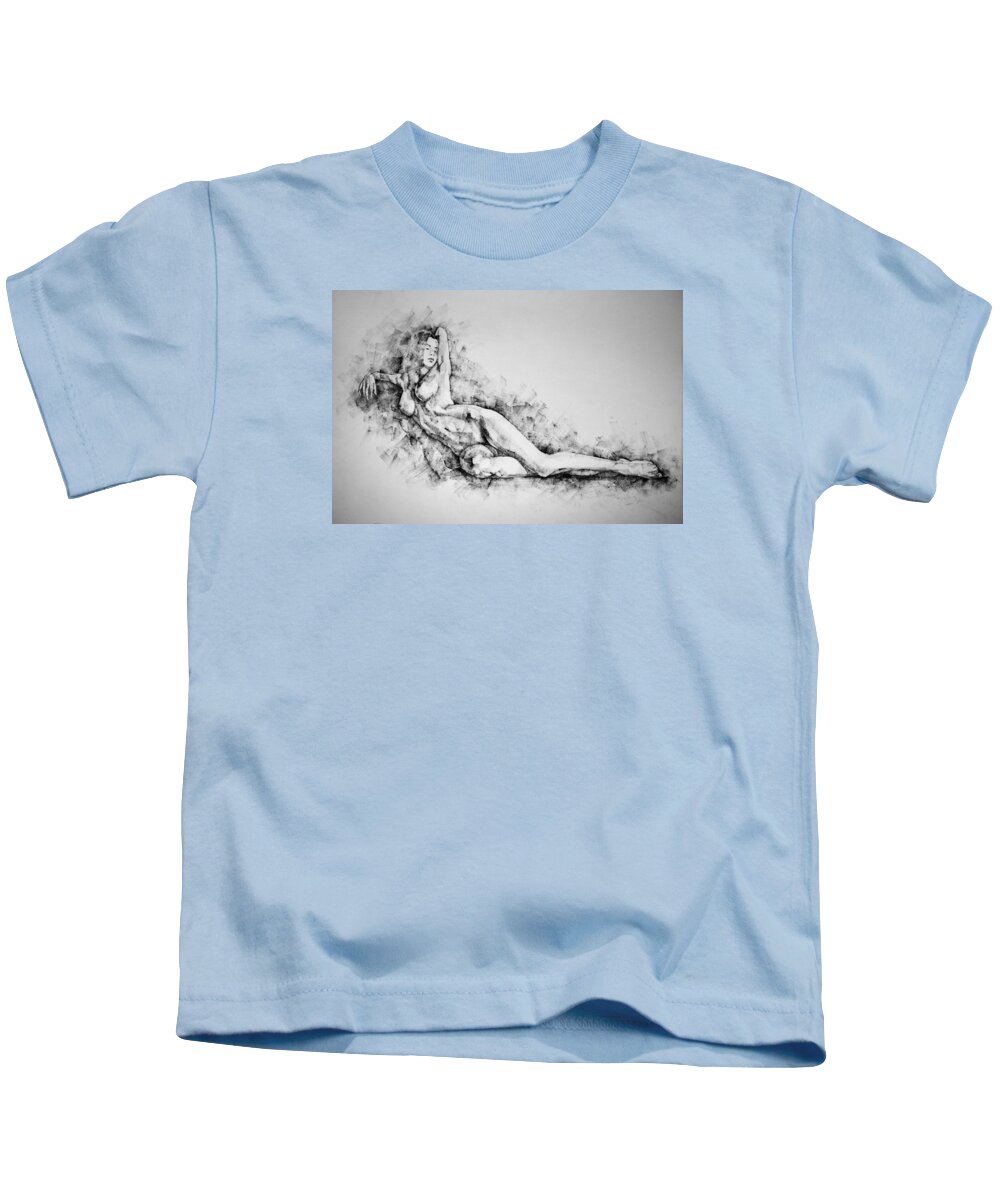 Erotic Kids T-Shirt featuring the drawing Page 25 by Dimitar Hristov