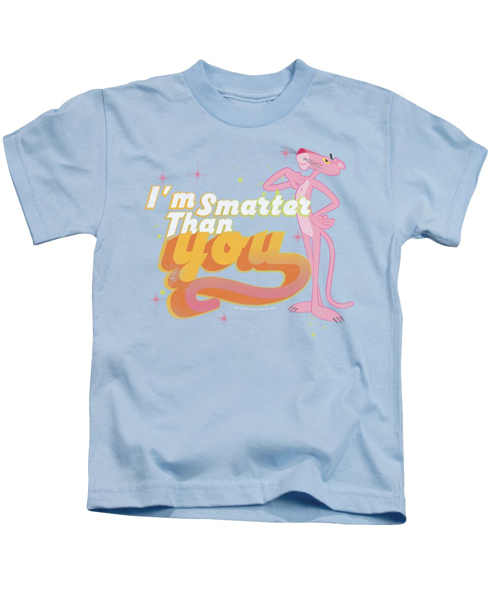  Kids T-Shirt featuring the digital art Pink Panther - Smart Cat by Brand A