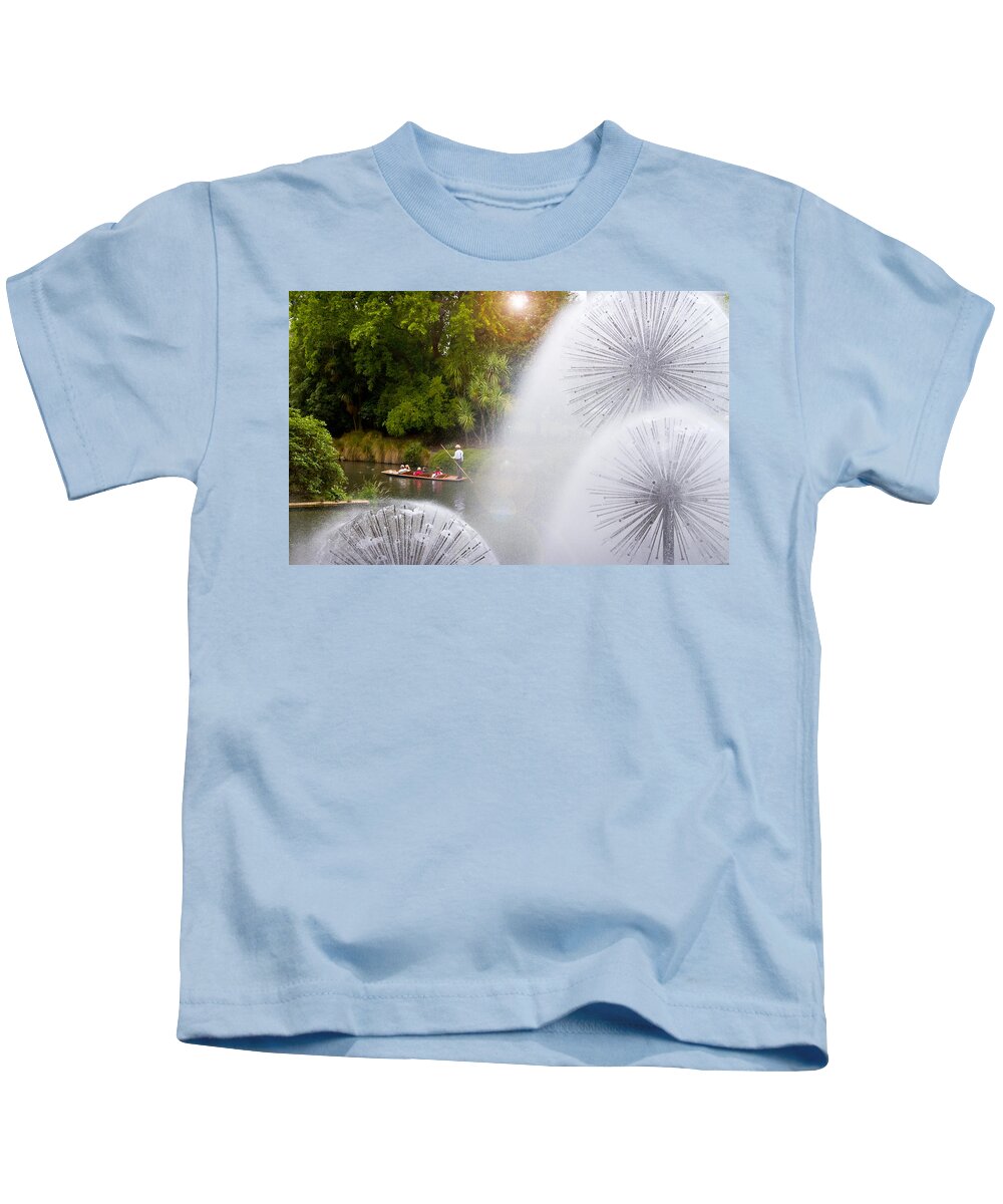 Avon Kids T-Shirt featuring the photograph Punting on the Avon by Jenny Setchell