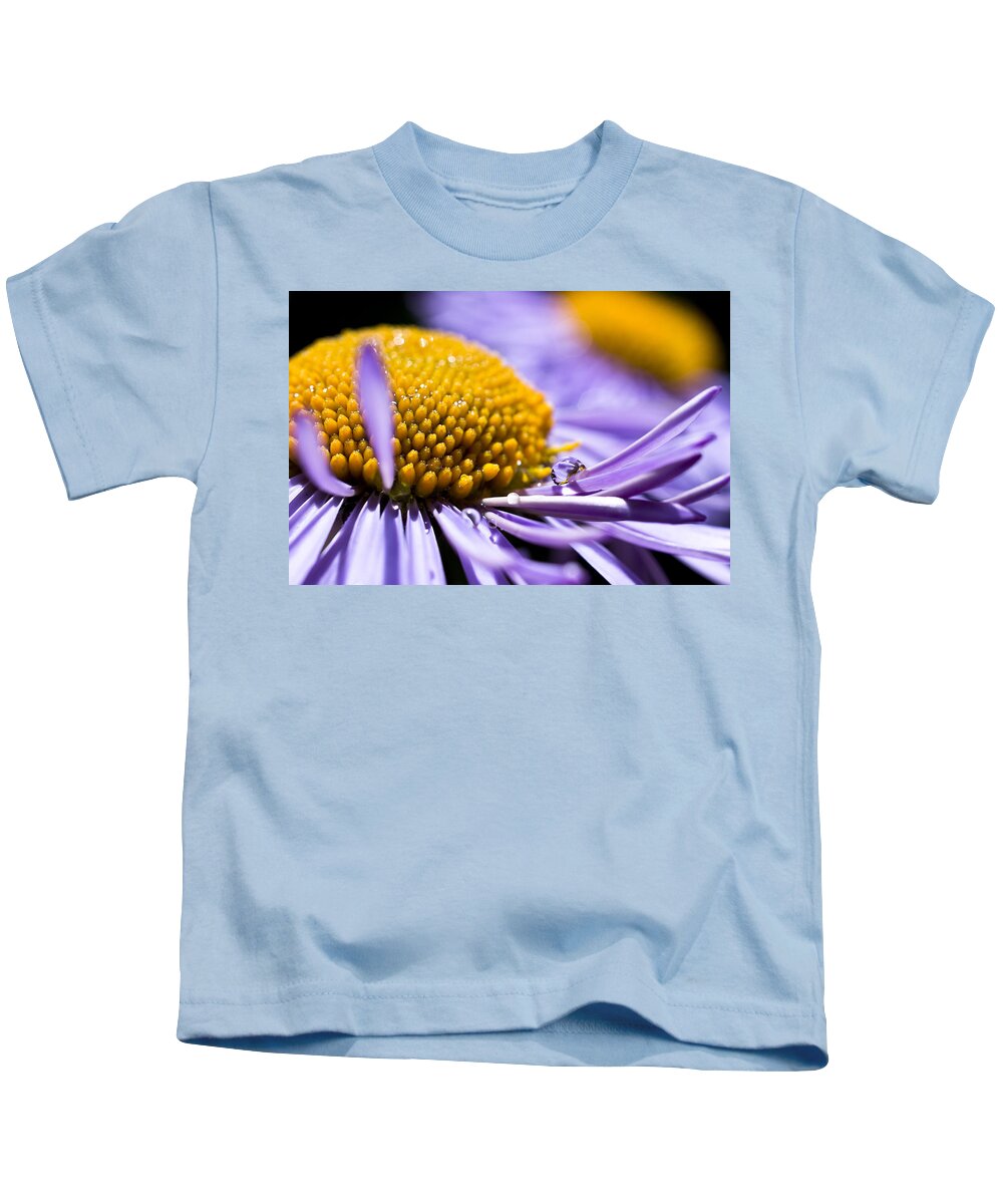 Aster Kids T-Shirt featuring the photograph Purple Drop by Priya Ghose