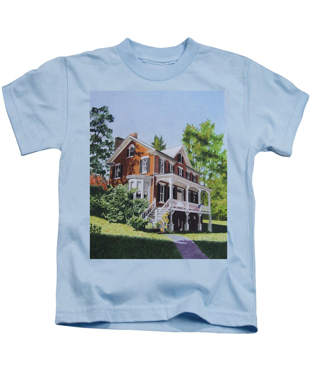 Outdoors Kids T-Shirt featuring the mixed media Residence in Sussex County by Constance Drescher