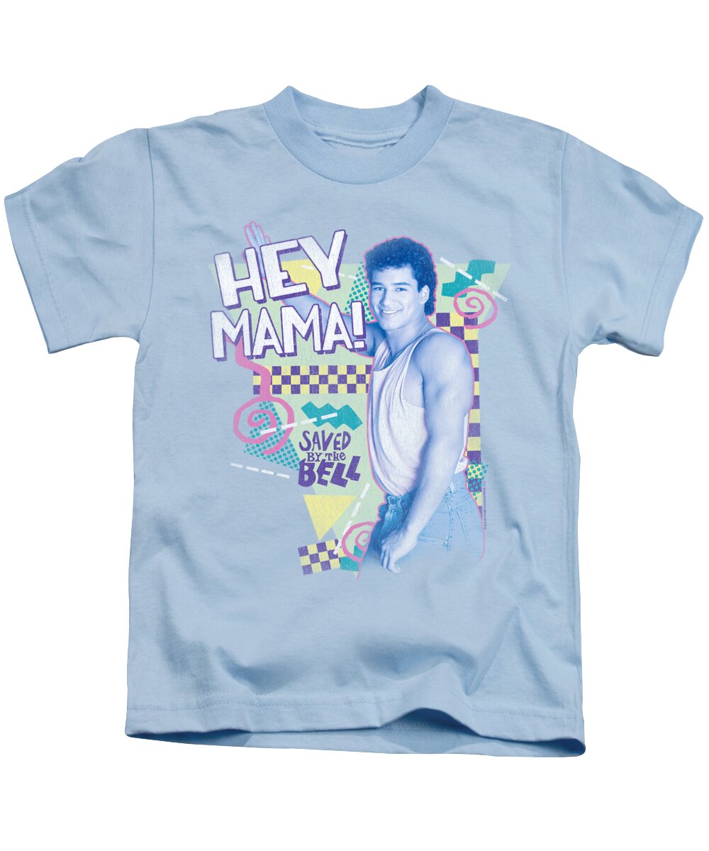  Kids T-Shirt featuring the digital art Saved By The Bell - Hey Mama by Brand A