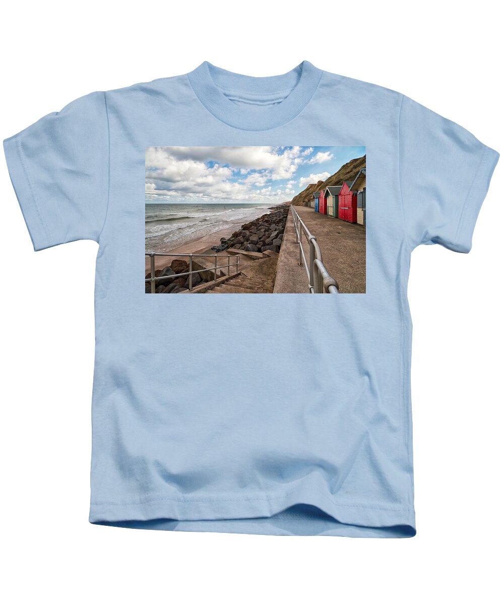 England Kids T-Shirt featuring the photograph Seaside Stroll by Shirley Mitchell