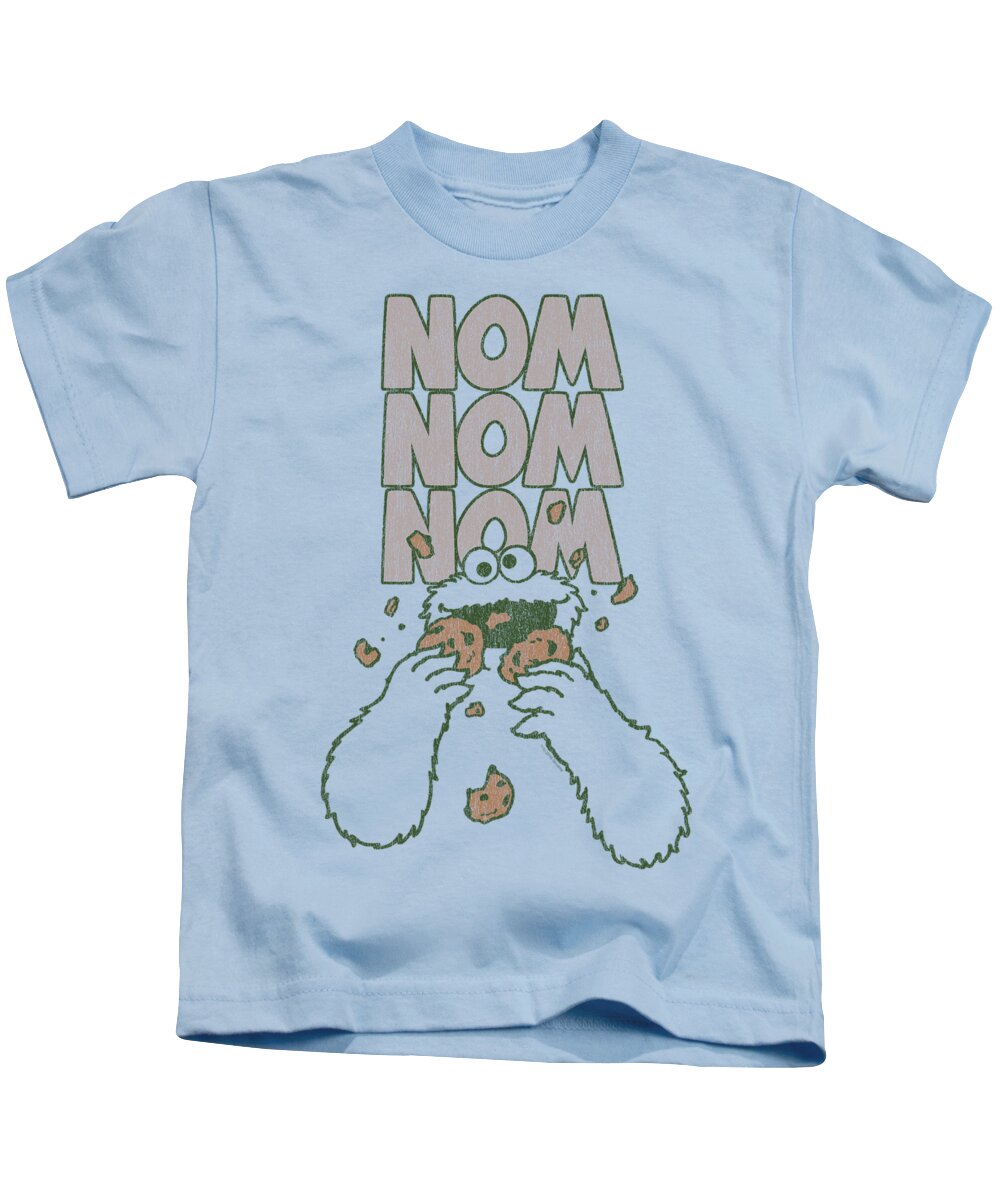  Kids T-Shirt featuring the digital art Sesame Street - Nom Nom by Brand A