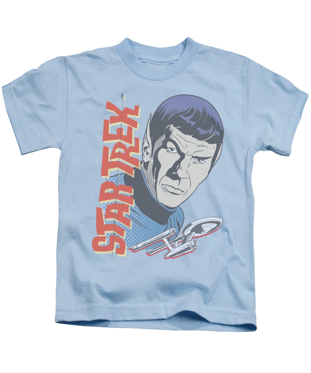 Star Trek Kids T-Shirt featuring the digital art Star Trek - Vintage Spock by Brand A