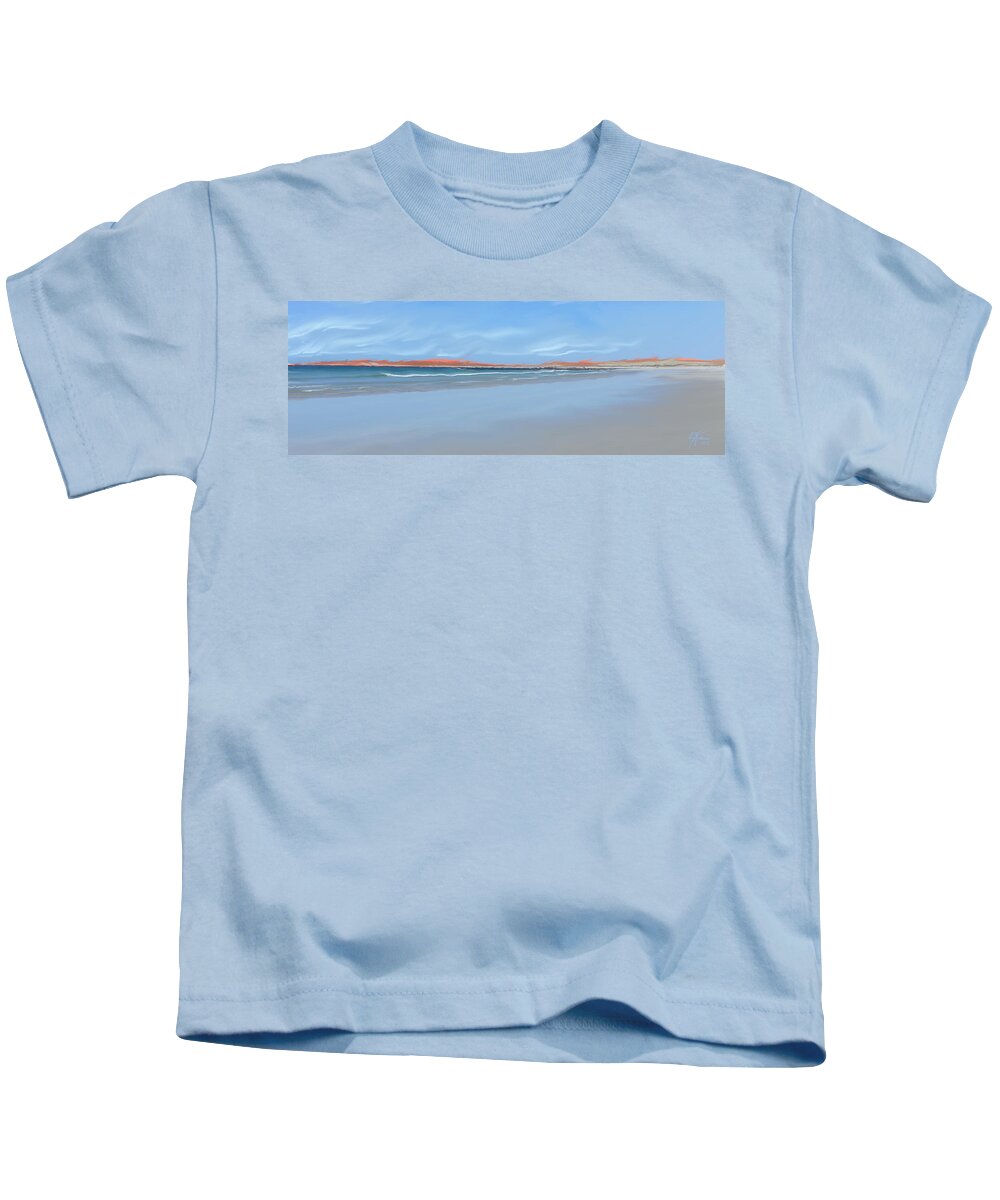 Beach Kids T-Shirt featuring the digital art Sublime Beach Panoramic by Vincent Franco