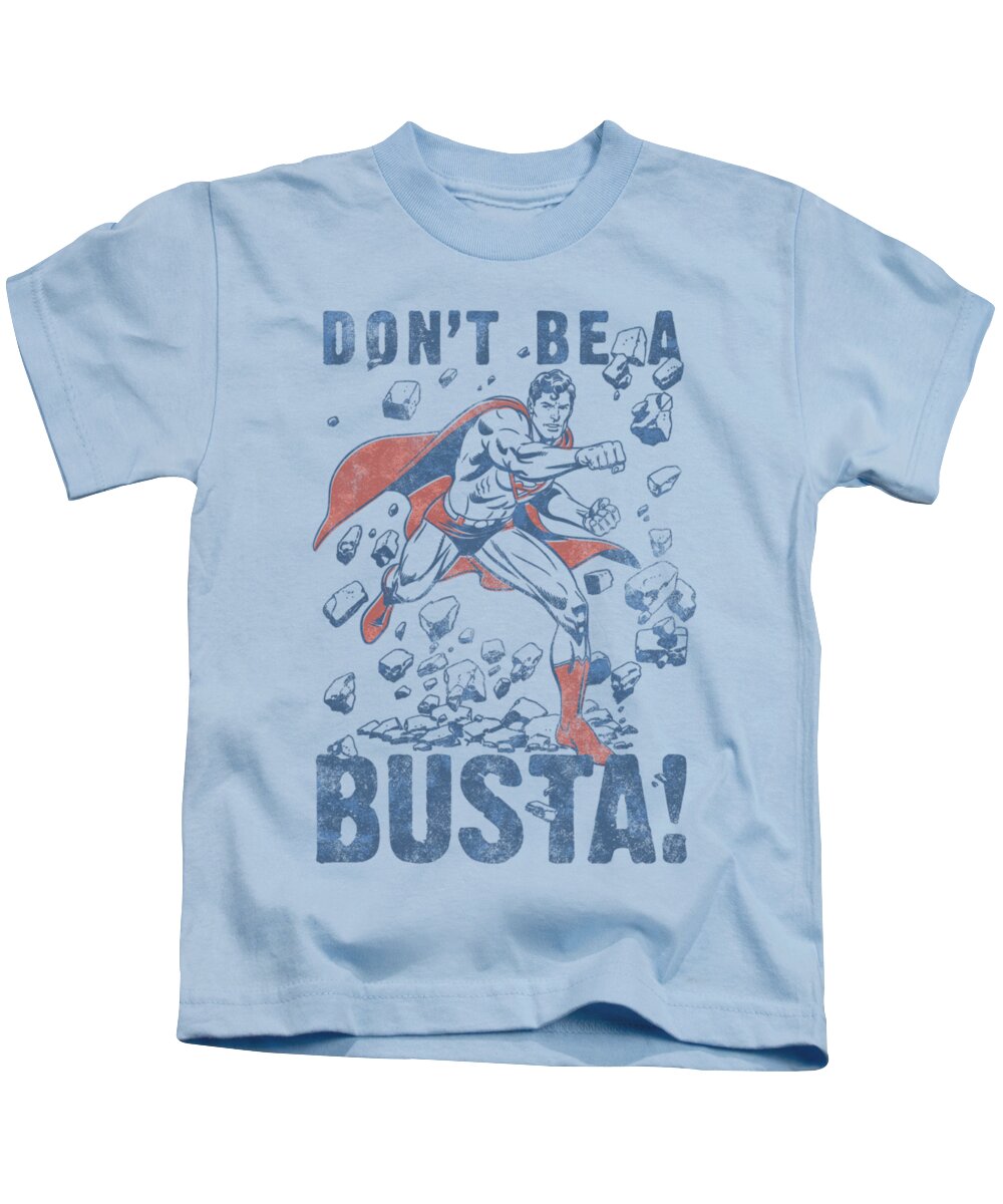 Superman Kids T-Shirt featuring the digital art Superman - Busta by Brand A