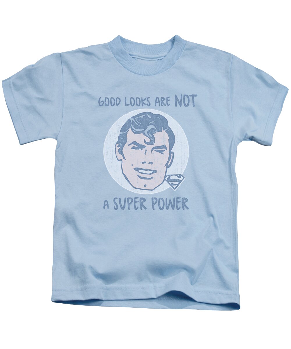 Superman Kids T-Shirt featuring the digital art Superman - Good Looks by Brand A