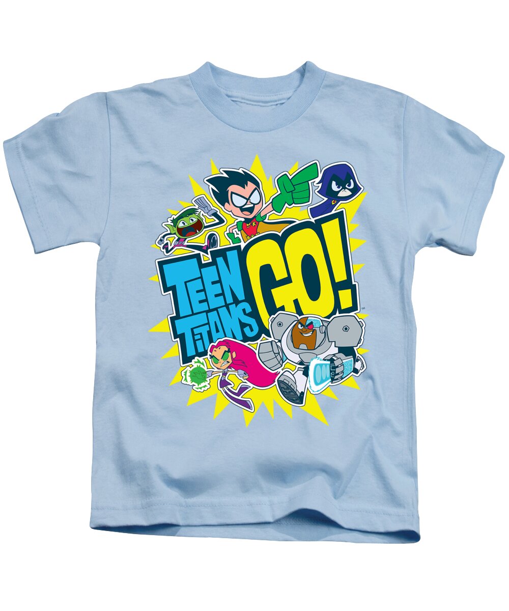  Kids T-Shirt featuring the digital art Teen Titans Go - Go by Brand A
