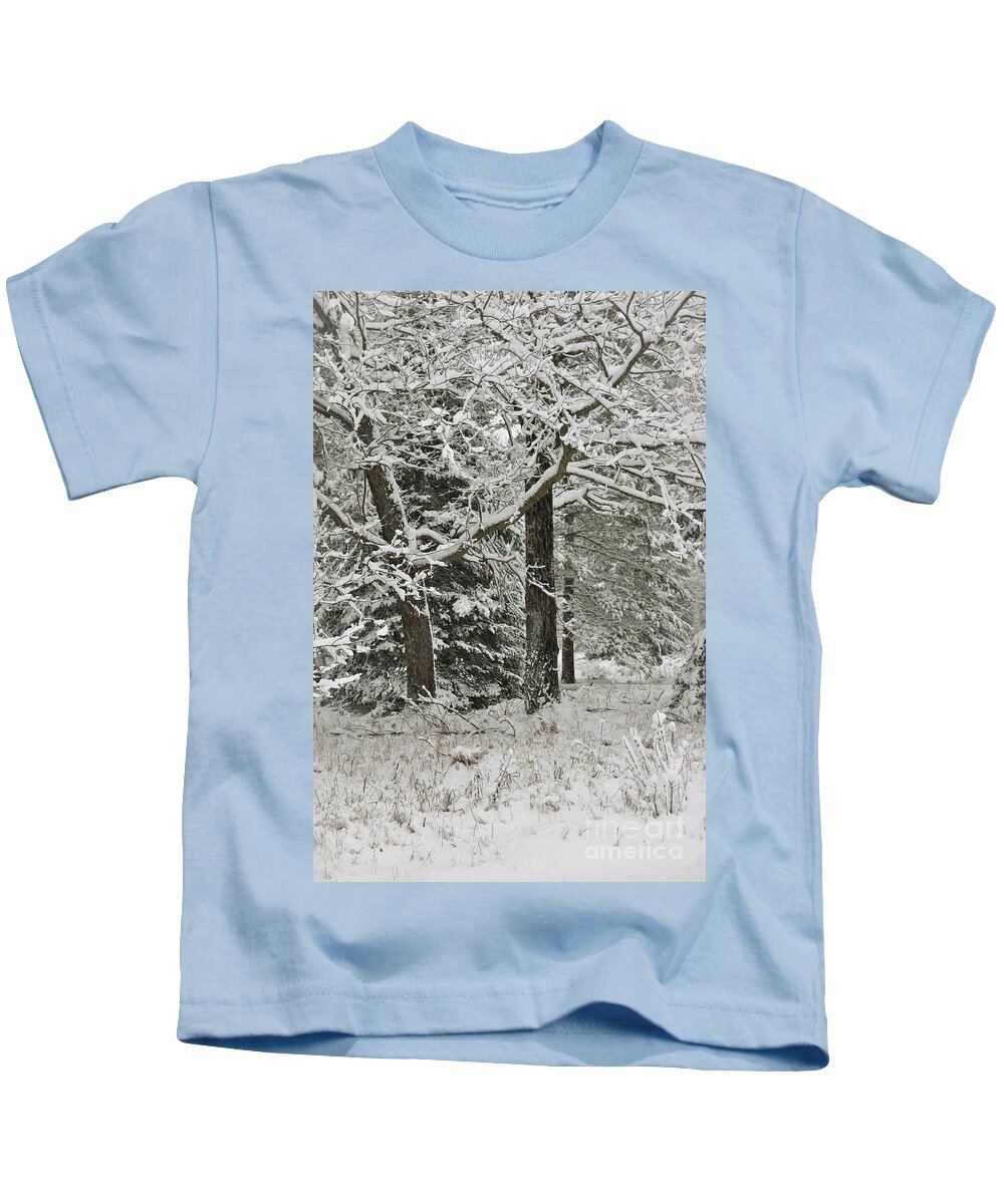 Snow Kids T-Shirt featuring the photograph The Weight of Winter by Gwen Gibson