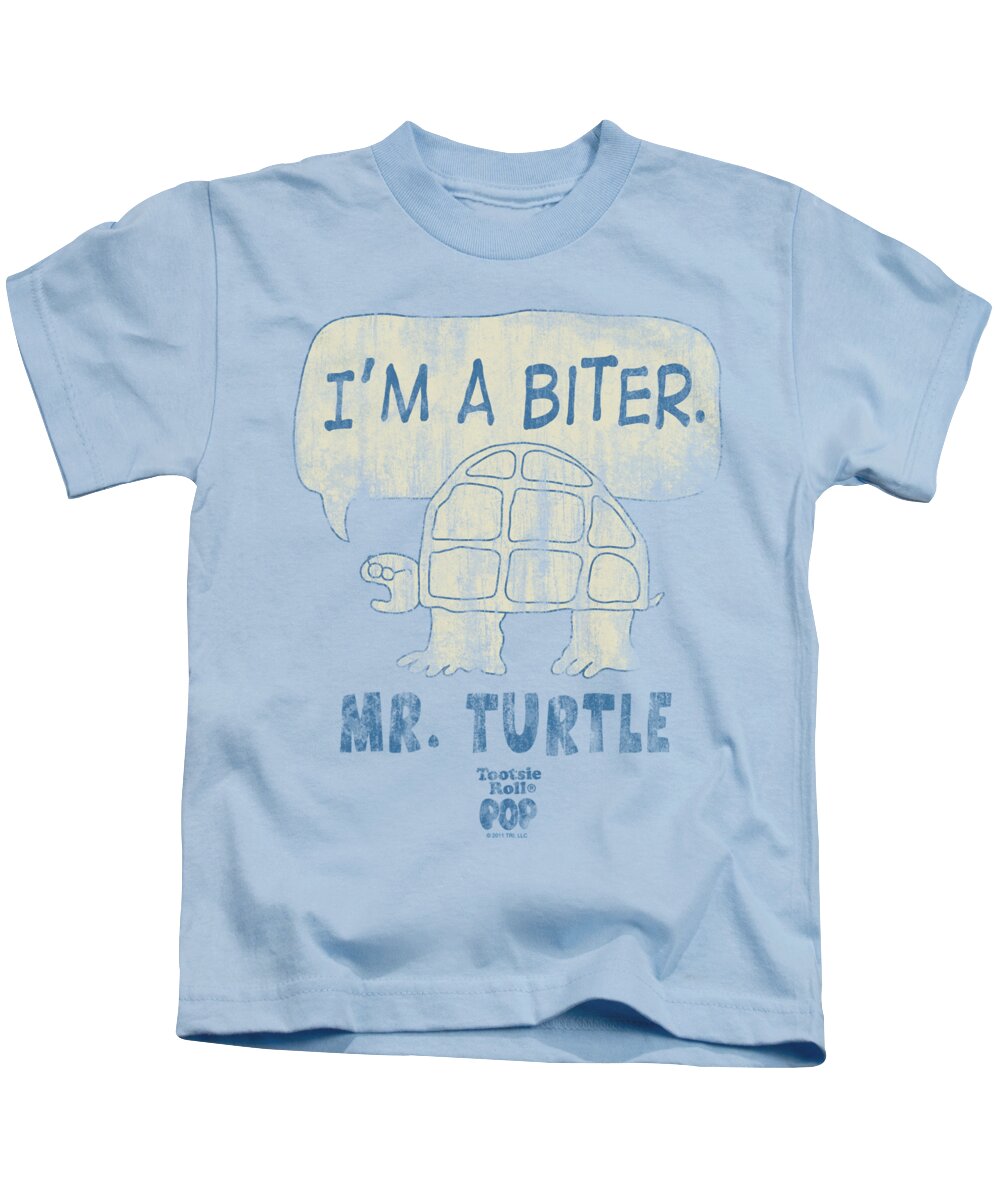 Tootsie Roll Kids T-Shirt featuring the digital art Tootsie Roll - I'm A Biter by Brand A