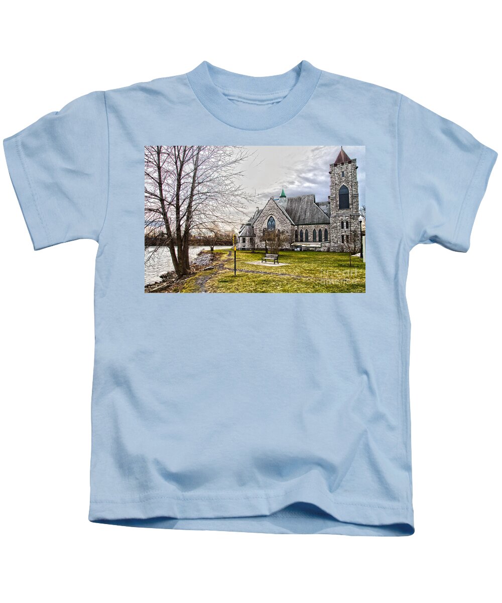 Trinity Episcopal Church Kids T-Shirt featuring the photograph Trinity Episcopal Church by William Norton