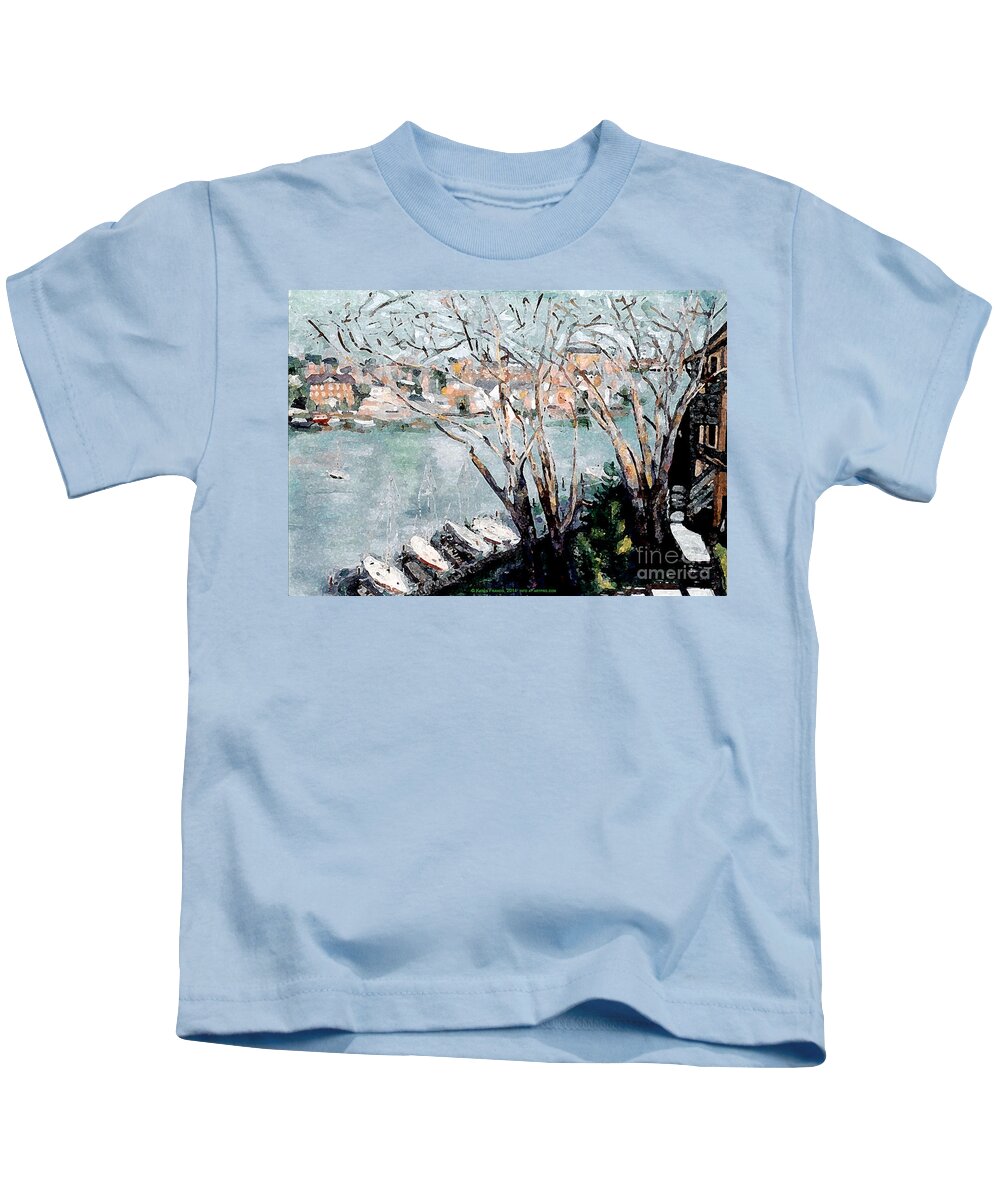 Annapolis Kids T-Shirt featuring the painting View of Annapolis by Karen E. Francis by Karen Francis