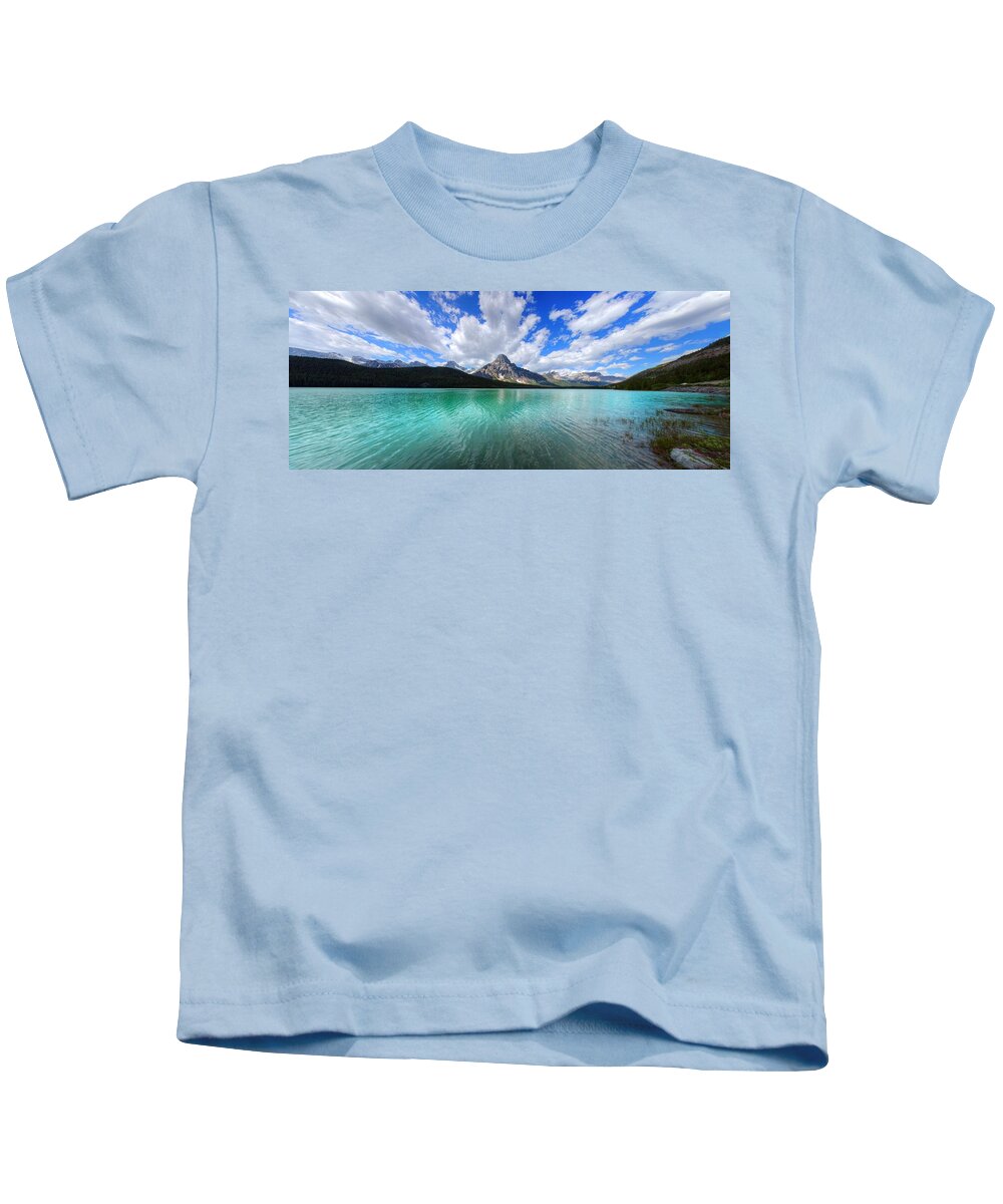 Banff Kids T-Shirt featuring the photograph White Pyramid by David Andersen