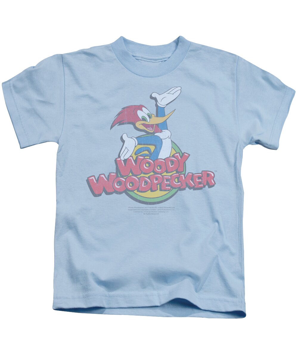 Woody The Woodpecker Kids T-Shirt featuring the digital art Woody Woodpecker - Retro Fade by Brand A