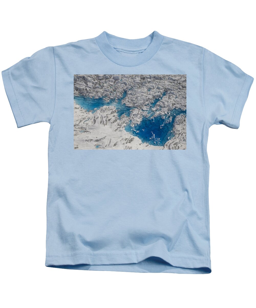Mp Kids T-Shirt featuring the photograph Meltwater Lakes On Hubbard Glacier #2 by Matthias Breiter