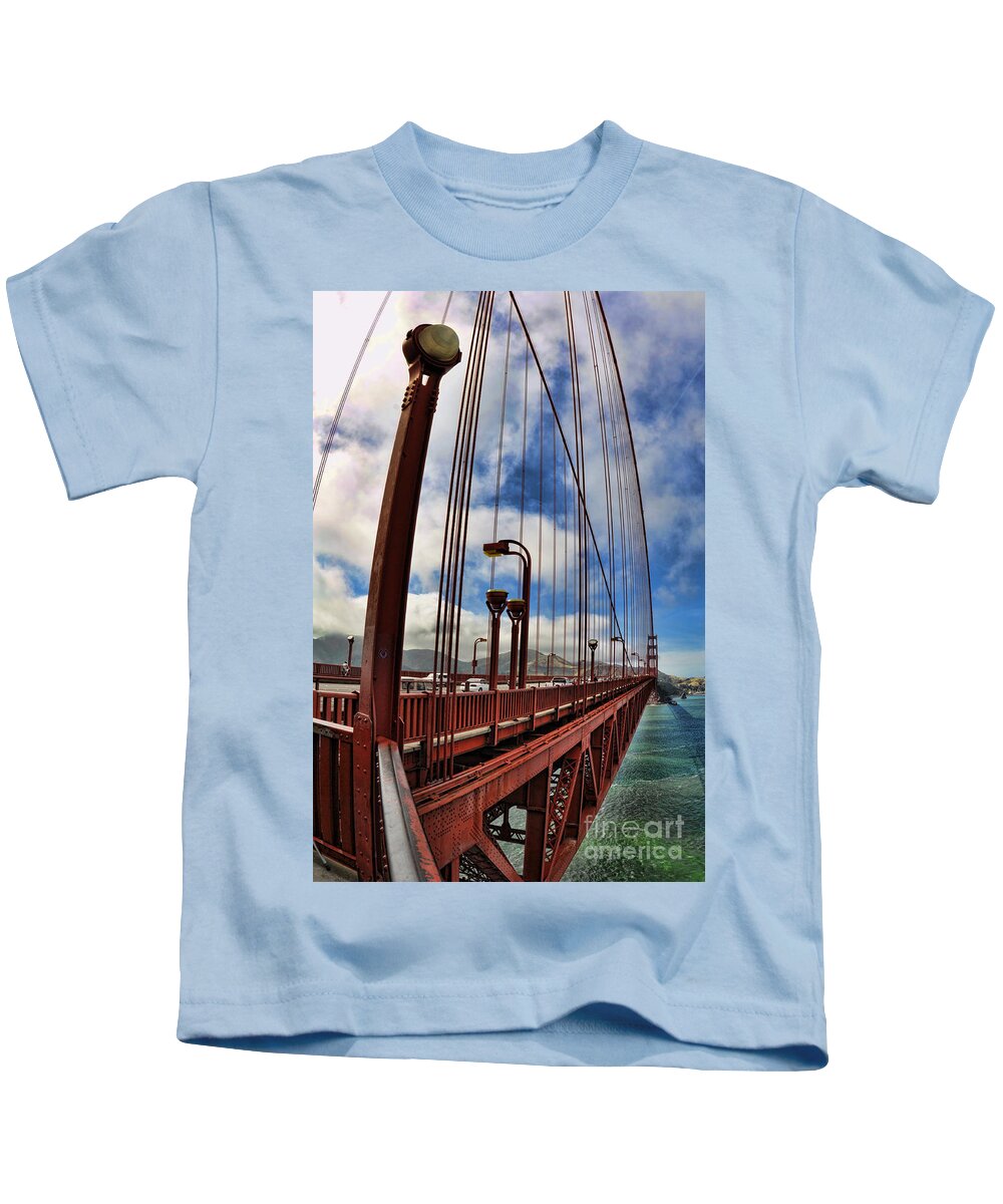 Golden Gate Bridge Kids T-Shirt featuring the photograph Golden Gate Bridge - 7 by Mark Madere