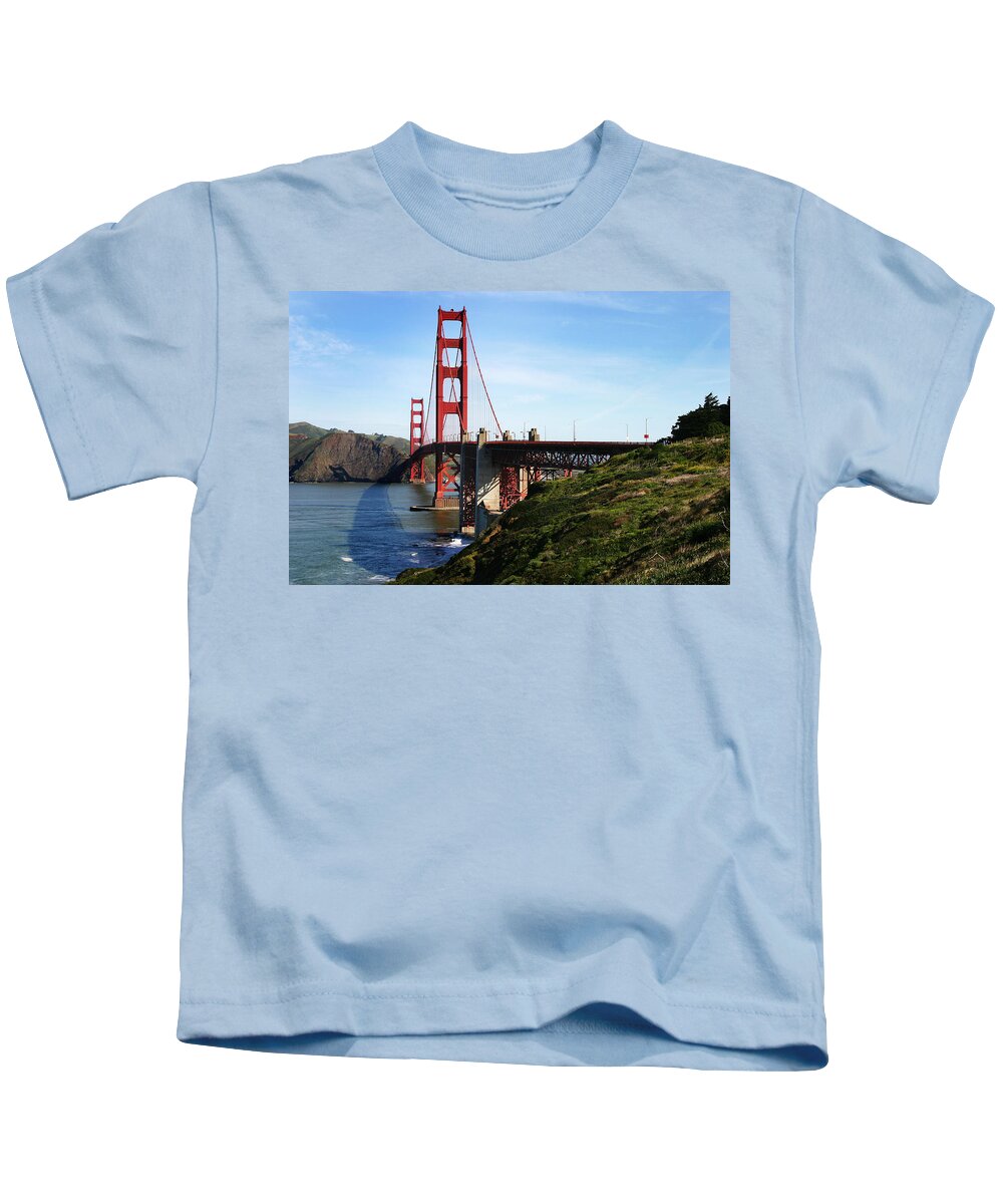 Bridge Kids T-Shirt featuring the photograph Golden Gate Bridge by Anthony Jones