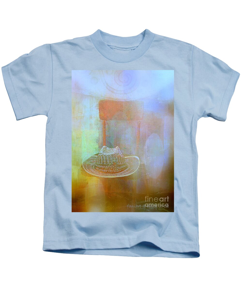 Faniart Faniart Africa America Tableau Sable Woman Femme Abstract Yesayah Fanou Africa West Afrique Canvas Display Image Left Behind Kids T-Shirt featuring the mixed media Left Behind by Fania Simon