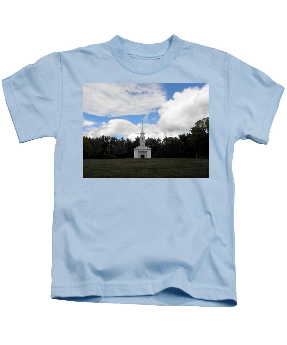 Martha Mary Chapel Kids T-Shirt featuring the photograph Martha Mary Chapel by Kim Galluzzo Wozniak