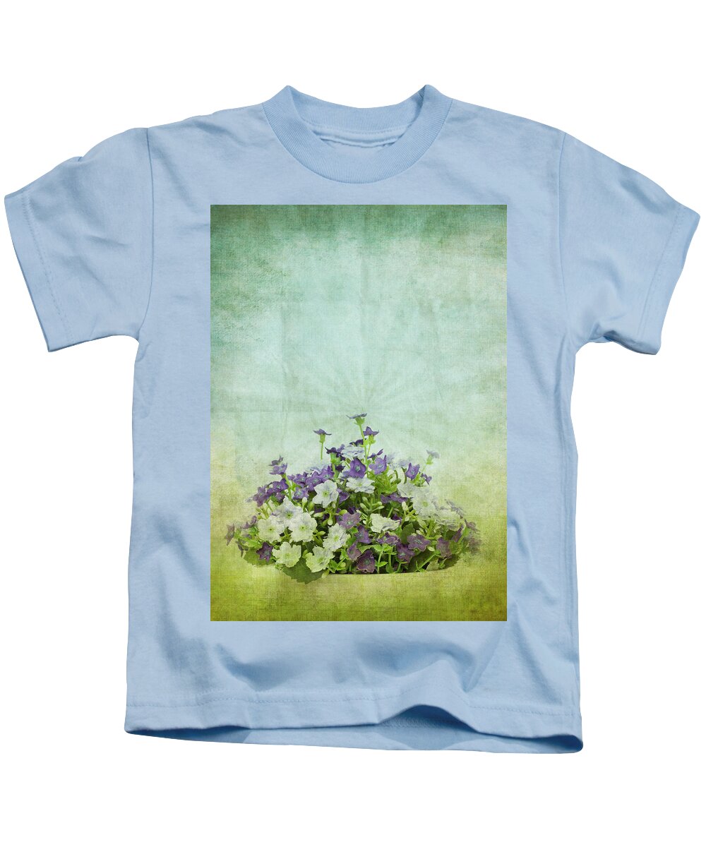 Abstract Kids T-Shirt featuring the photograph Old Grunge Paper Flowers Pattern by Setsiri Silapasuwanchai