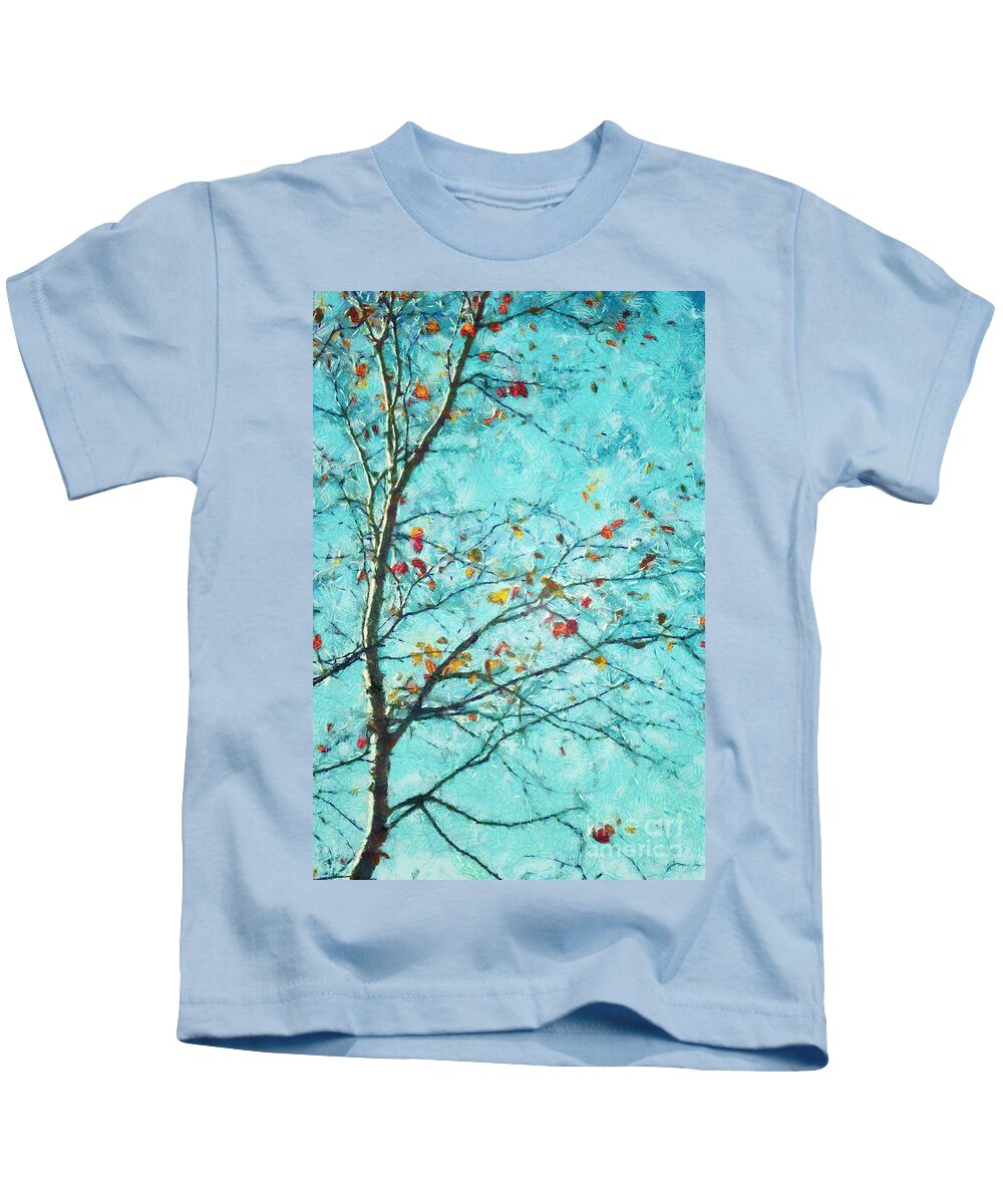 Tree Kids T-Shirt featuring the digital art Parsi-Parla - d01d03 by Variance Collections