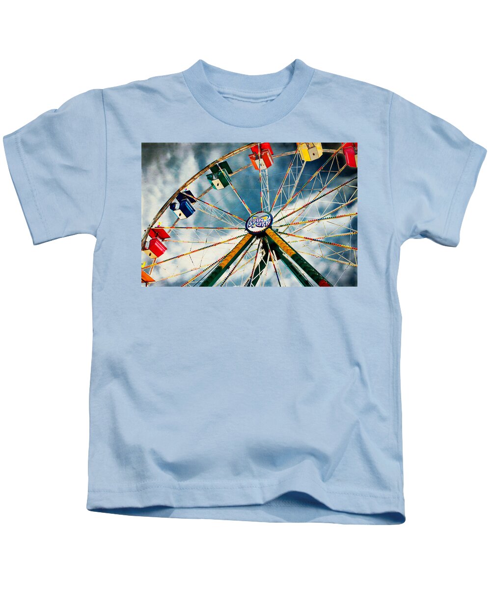 Ferris Wheel Kids T-Shirt featuring the photograph Spin City by Jarrod Erbe