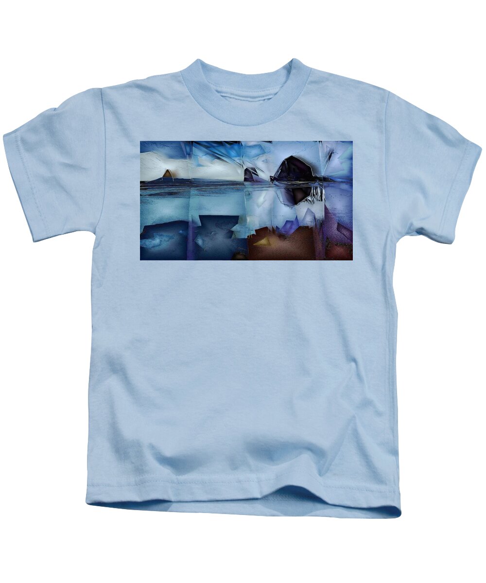 Art Kids T-Shirt featuring the digital art Haystack in the Distance #1 by Jon Glaser