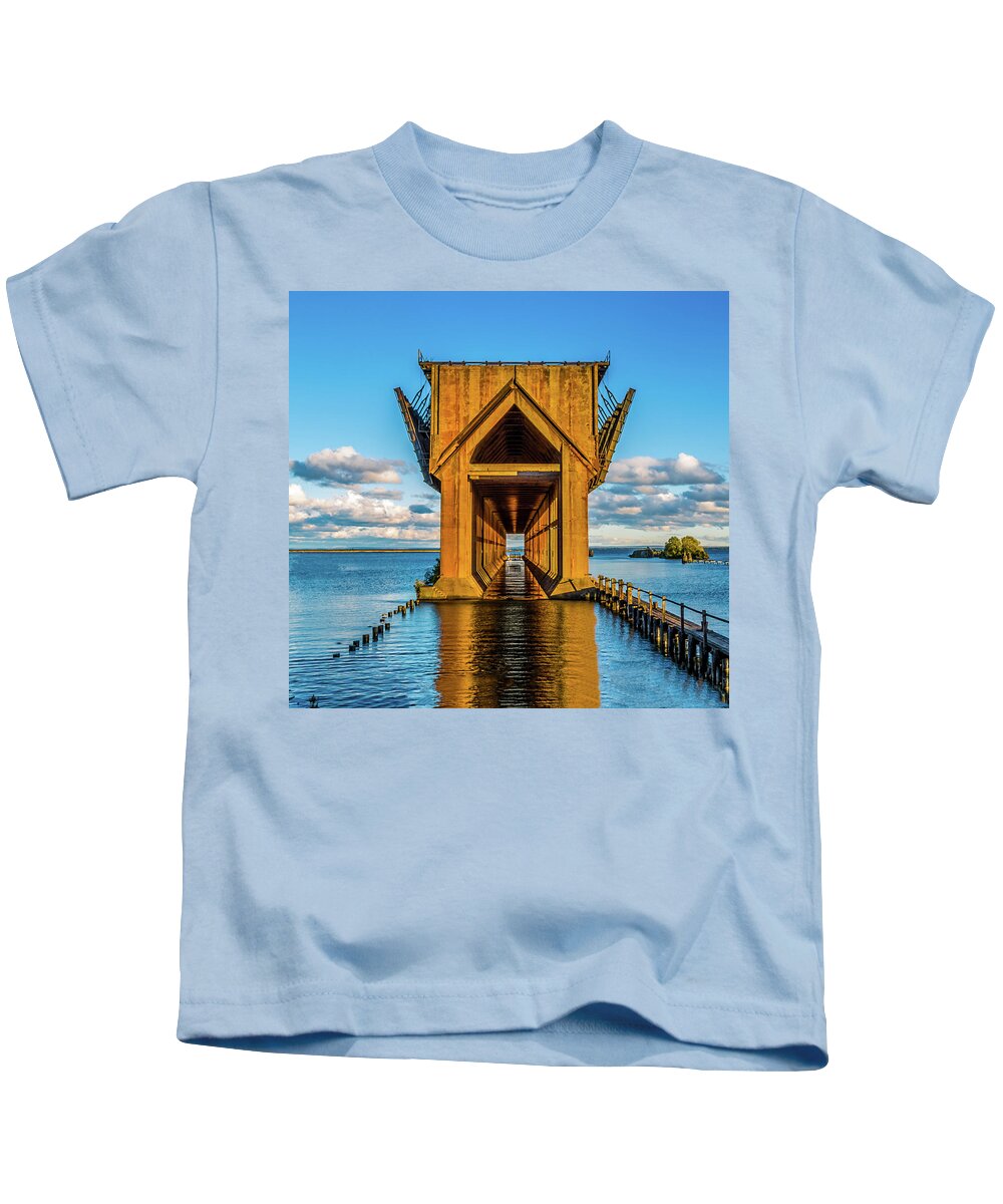 Ore Dock Kids T-Shirt featuring the photograph Ore Dock -2 by Joe Holley