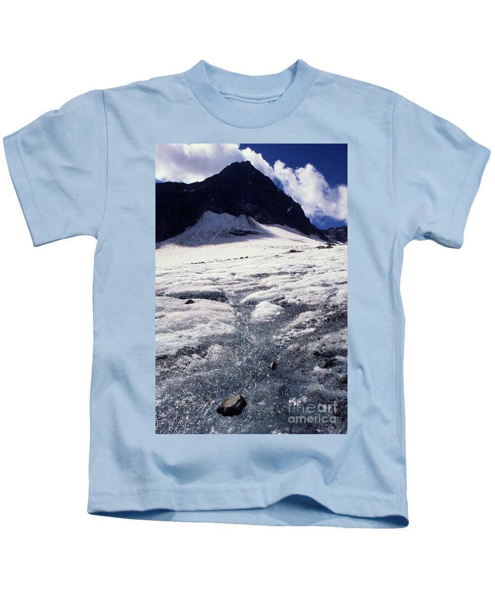 Glacier Kids T-Shirt featuring the photograph Stubaigletscher #1 by Riccardo Mottola