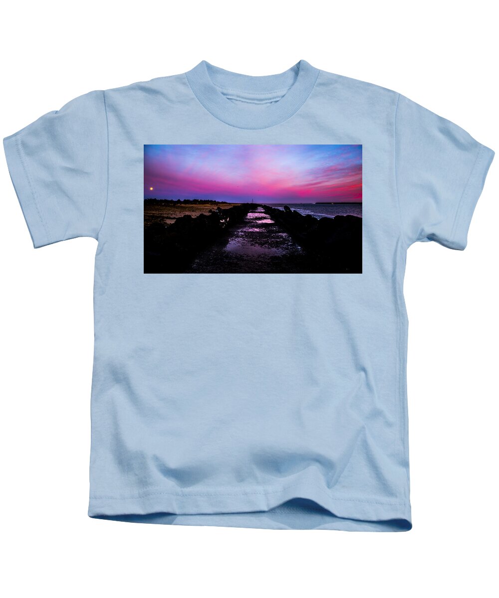  Kids T-Shirt featuring the photograph Full Moon Bastendorff #12 by Angus HOOPER III