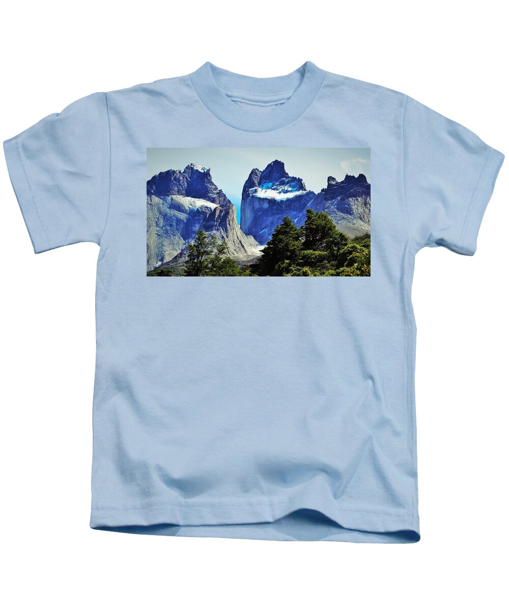 Patagonia Kids T-Shirt featuring the photograph Patagonia Blue 3 #1 by Mark Mitchell