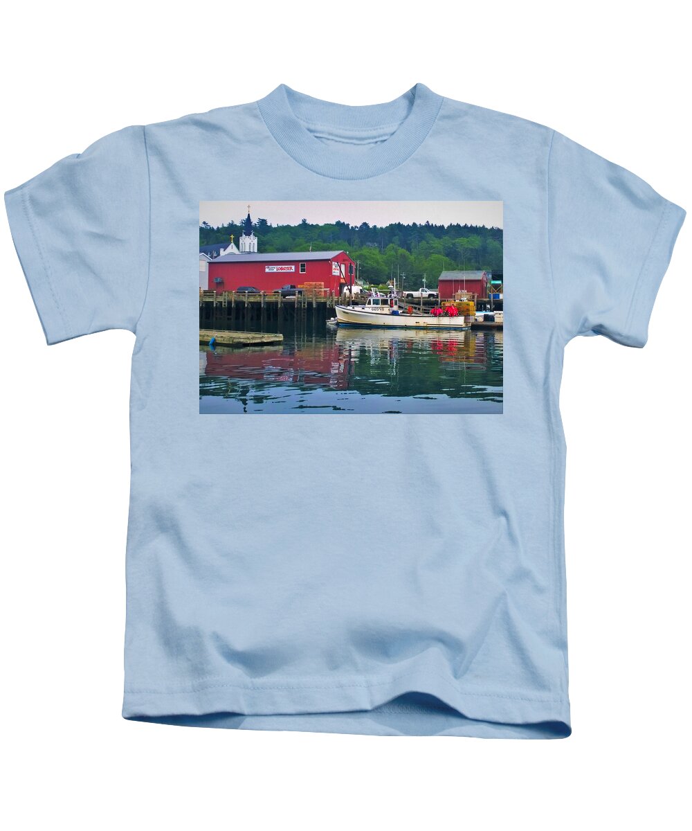Booth Bay Kids T-Shirt featuring the photograph Booth Bay #3 by Lisa Dunn